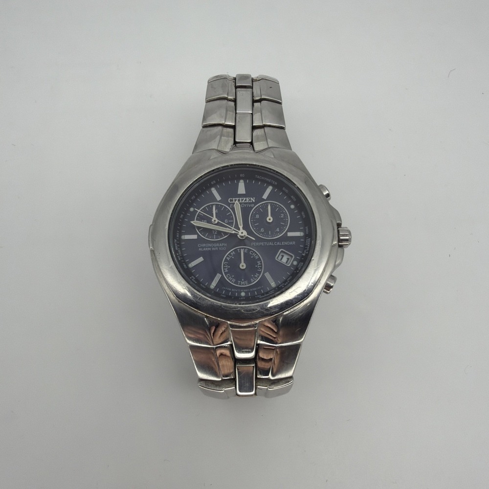Citizen Men's E812-K001226 Eco Drive Watch Chrono Perpetual Calendar Alarm WR100